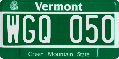 VT license plate WGQ050