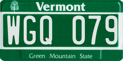 VT license plate WGQ079