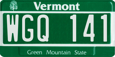 VT license plate WGQ141