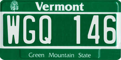VT license plate WGQ146