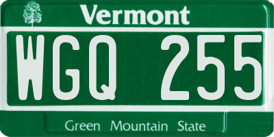 VT license plate WGQ255