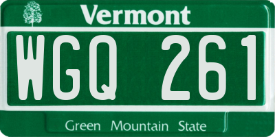VT license plate WGQ261