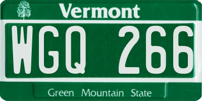 VT license plate WGQ266
