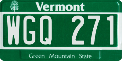 VT license plate WGQ271