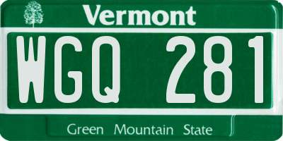 VT license plate WGQ281