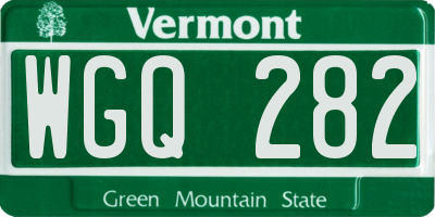 VT license plate WGQ282