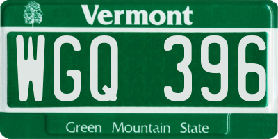 VT license plate WGQ396