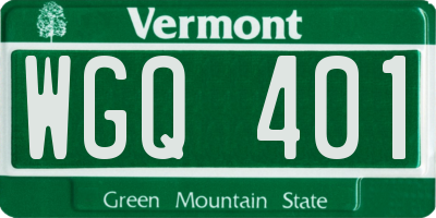 VT license plate WGQ401
