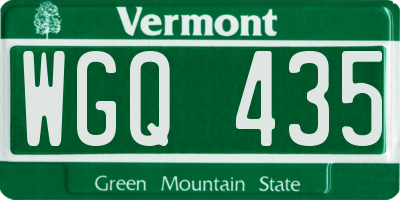 VT license plate WGQ435