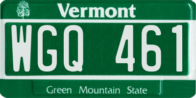 VT license plate WGQ461
