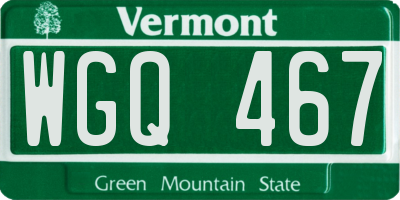 VT license plate WGQ467