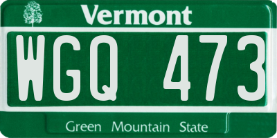 VT license plate WGQ473