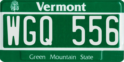 VT license plate WGQ556
