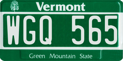 VT license plate WGQ565