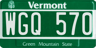 VT license plate WGQ570