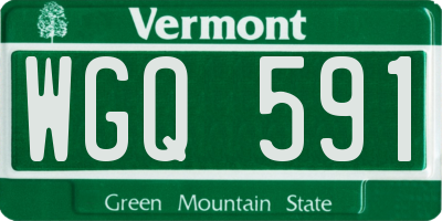 VT license plate WGQ591