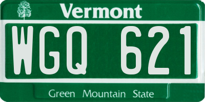 VT license plate WGQ621