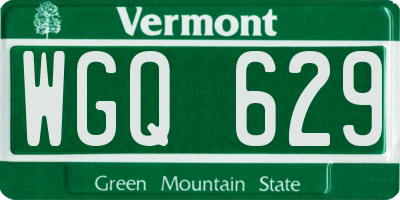 VT license plate WGQ629