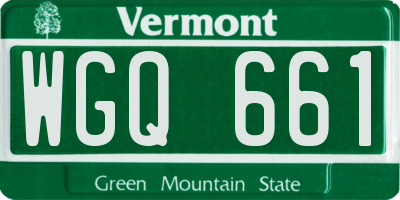 VT license plate WGQ661