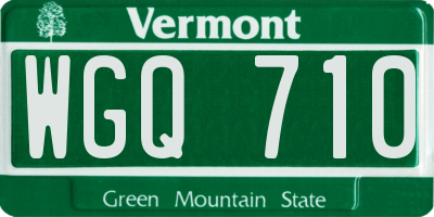VT license plate WGQ710