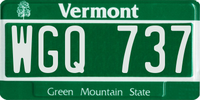 VT license plate WGQ737