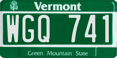 VT license plate WGQ741