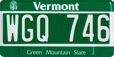 VT license plate WGQ746