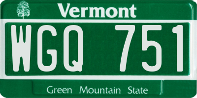VT license plate WGQ751