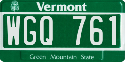 VT license plate WGQ761