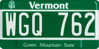 VT license plate WGQ762