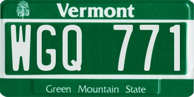VT license plate WGQ771