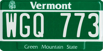VT license plate WGQ773