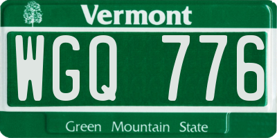 VT license plate WGQ776