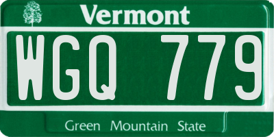 VT license plate WGQ779