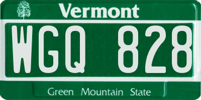 VT license plate WGQ828