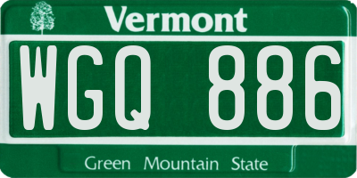 VT license plate WGQ886