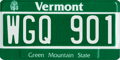 VT license plate WGQ901