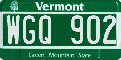 VT license plate WGQ902
