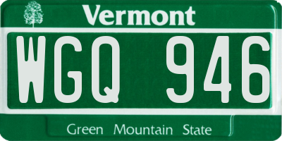 VT license plate WGQ946