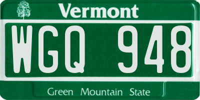 VT license plate WGQ948