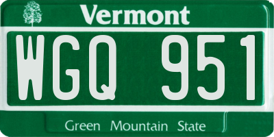 VT license plate WGQ951