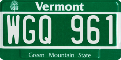 VT license plate WGQ961
