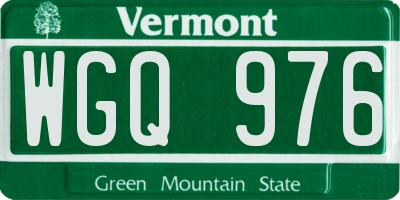 VT license plate WGQ976