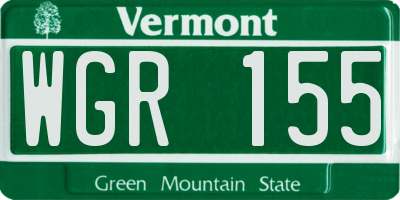 VT license plate WGR155
