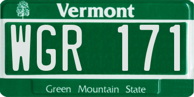 VT license plate WGR171