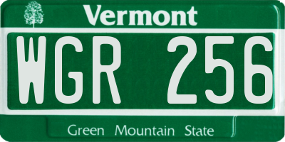 VT license plate WGR256