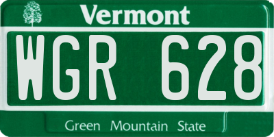 VT license plate WGR628