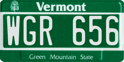 VT license plate WGR656