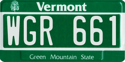 VT license plate WGR661