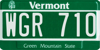 VT license plate WGR710